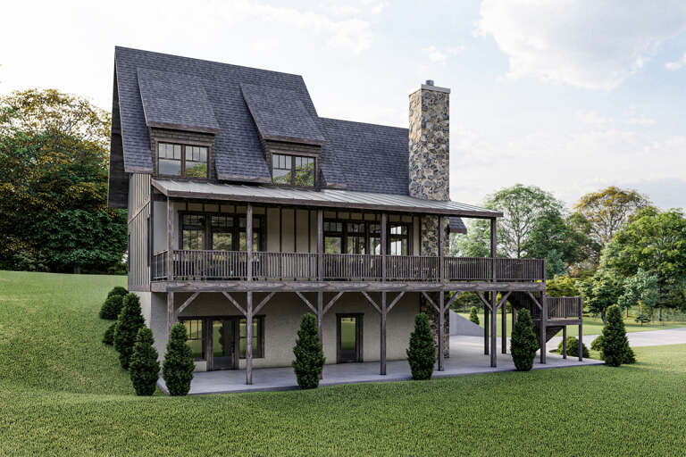 Lake Front House Plan #5738-00002 Elevation Photo