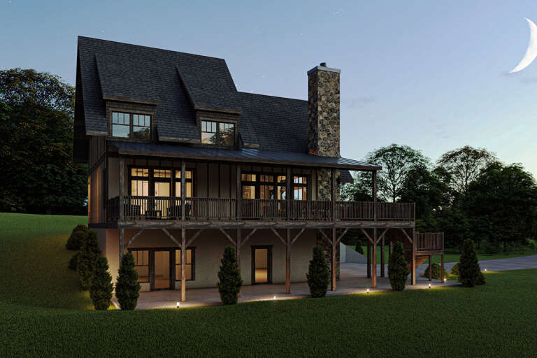 Lake Front House Plan #5738-00002 Elevation Photo