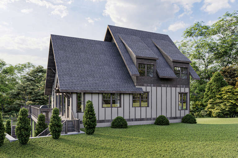 Lake Front House Plan #5738-00002 Elevation Photo