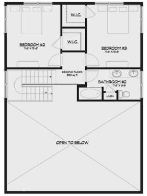 Second Floor for House Plan #5738-00002
