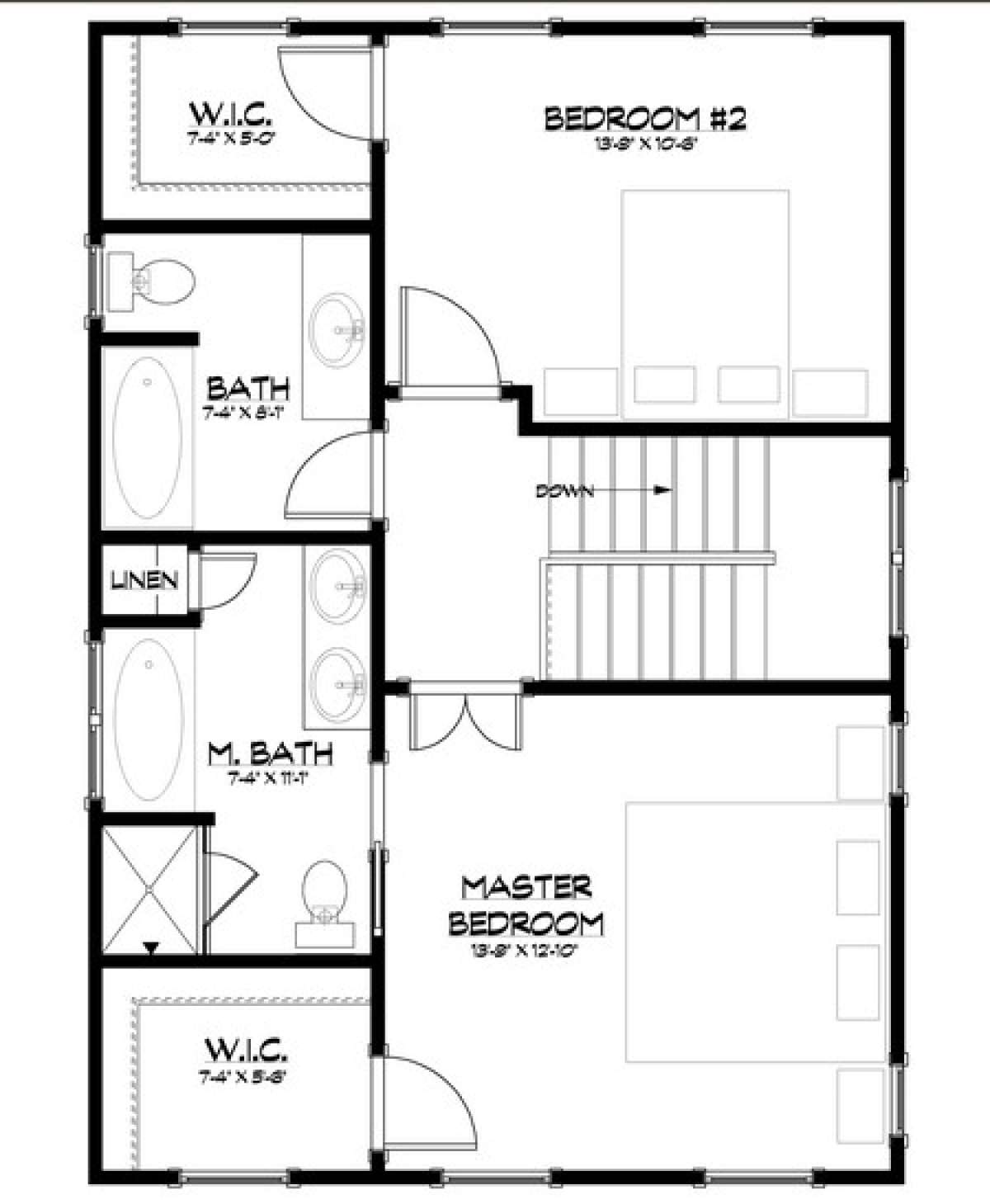 Floorplan 2 for House Plan #5738-00009