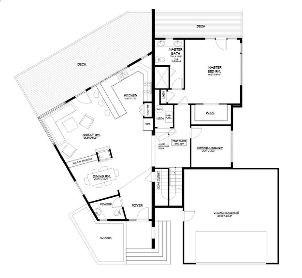 Floorplan 1 for House Plan #5738-00010