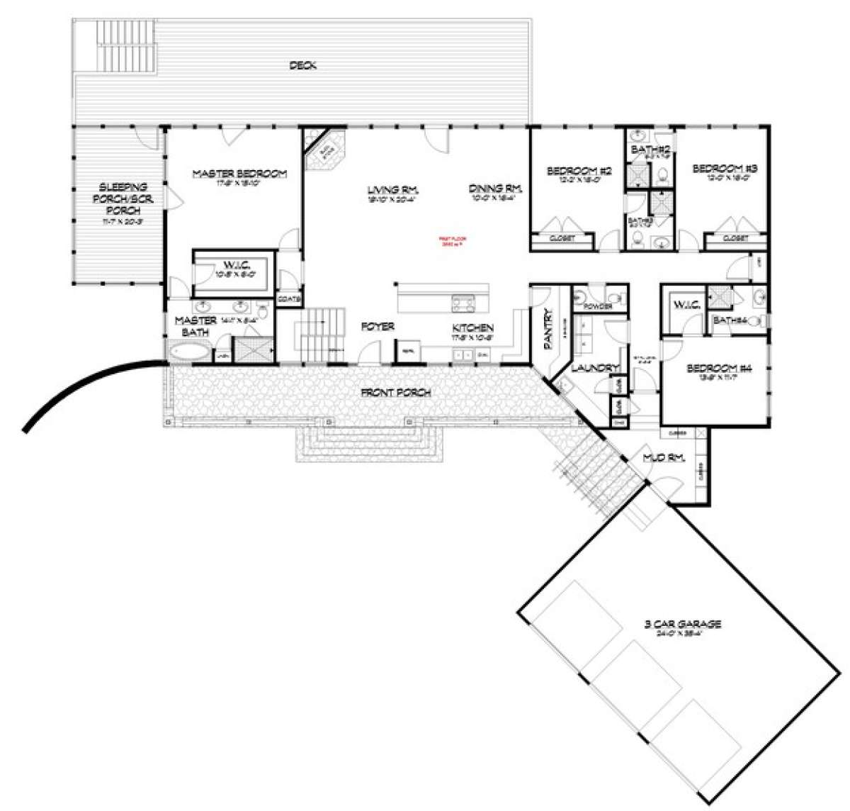 Floorplan 2 for House Plan #5738-00011