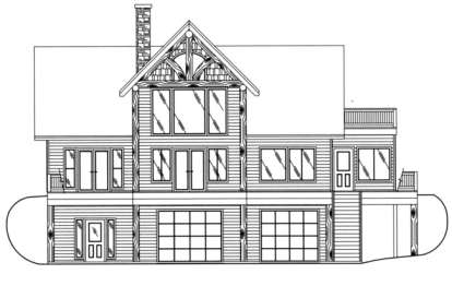 Lake Front House Plan #039-00170 Elevation Photo