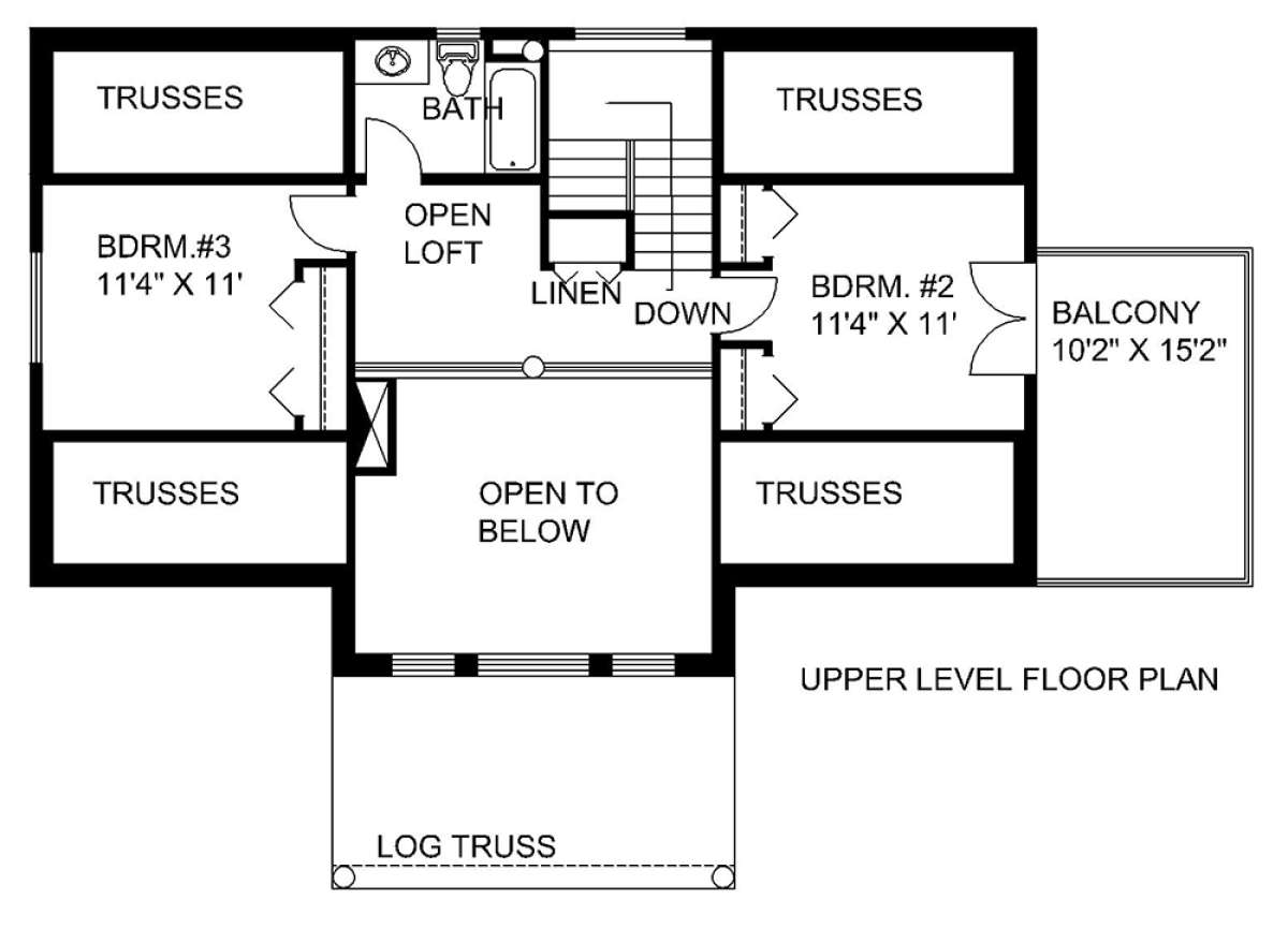 Second Floor for House Plan #039-00170