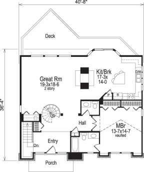 Floorplan 1 for House Plan #5633-00045