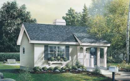 Cottage House Plan #5633-00046 Elevation Photo