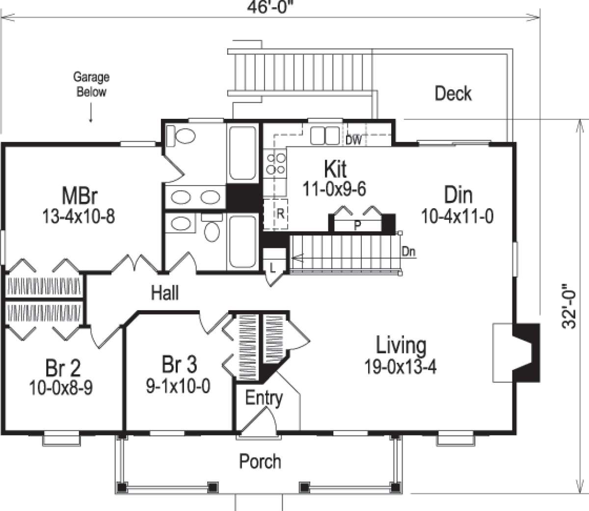 Floorplan 1 for House Plan #5633-00047