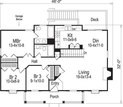 Floorplan1 for House Plan #5633-00047