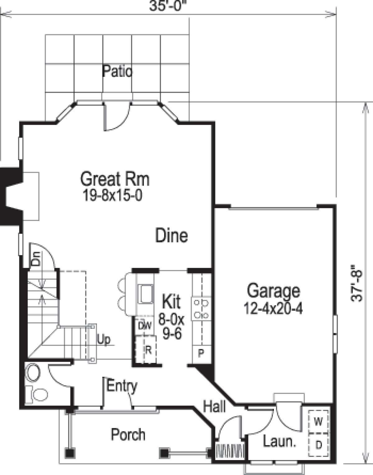 Floorplan 1 for House Plan #5633-00049