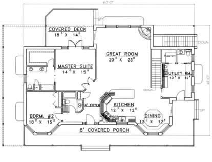 Main Floor for House Plan #039-00171