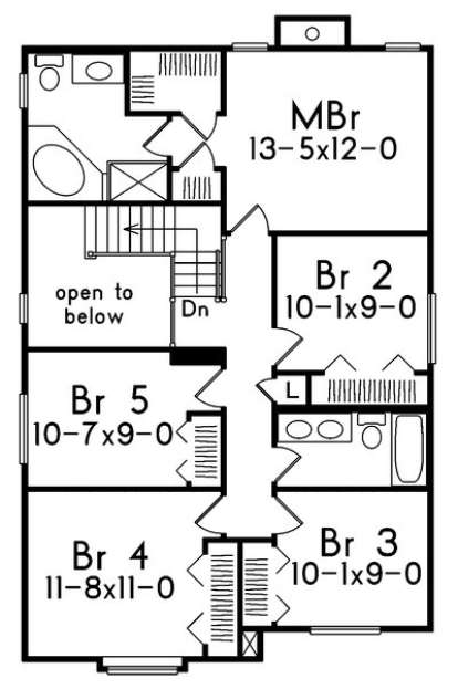 Floorplan 2 for House Plan #5633-00051