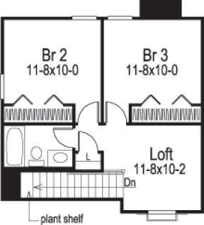 Floorplan 2 for House Plan #5633-00052