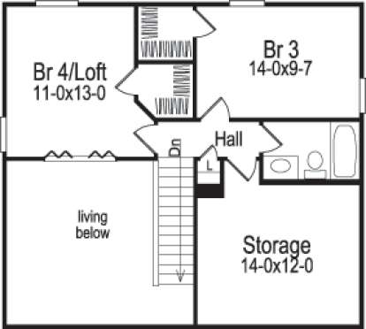 Floorplan 2 for House Plan #5633-00053