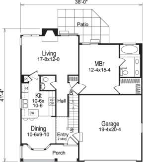 Floorplan 1 for House Plan #5633-00055