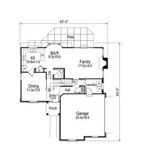 Floorplan 1 for House Plan #5633-00058