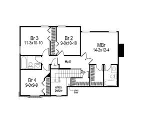 Floorplan 2 for House Plan #5633-00058