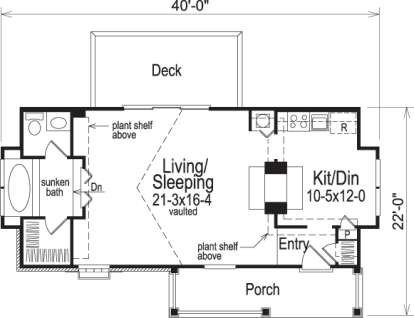 Floorplan 1 for House Plan #5633-00060
