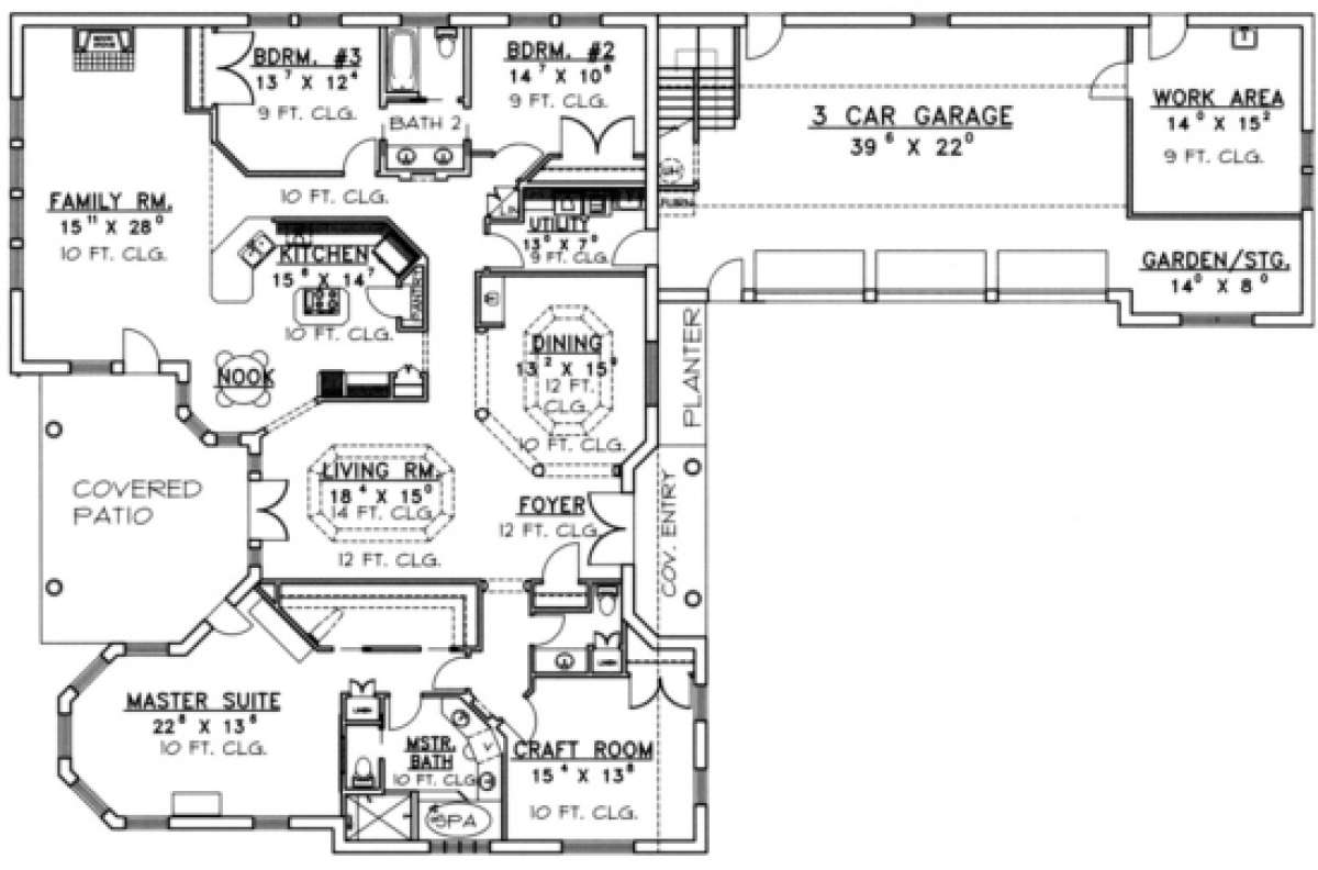 Floorplan for House Plan #039-00172