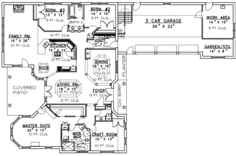 House Plan House Plan #1435 Drawing 1