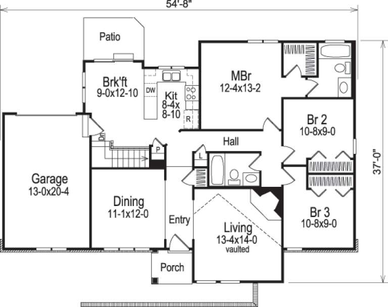 House Plan House Plan #14351 Drawing 1