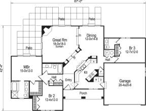 Floorplan 1 for House Plan #5633-00063