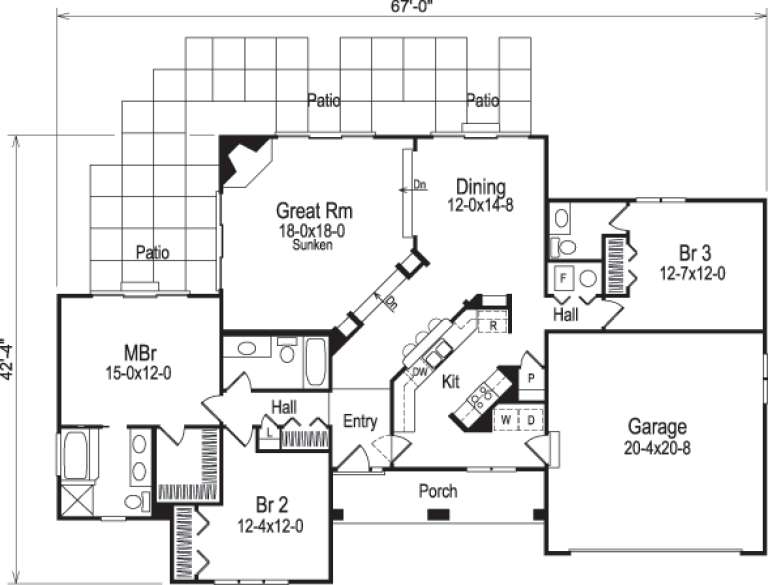 House Plan House Plan #14352 Drawing 1