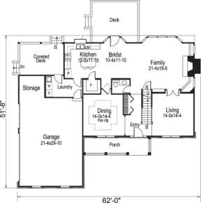 Floorplan 1 for House Plan #5633-00064