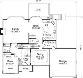 Floorplan 1 for House Plan #5633-00068