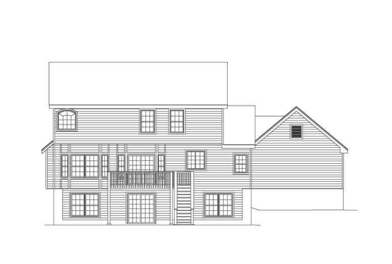 Colonial House Plan #5633-00069 Elevation Photo