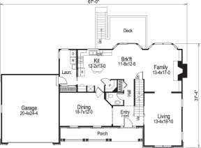 Floorplan 1 for House Plan #5633-00069