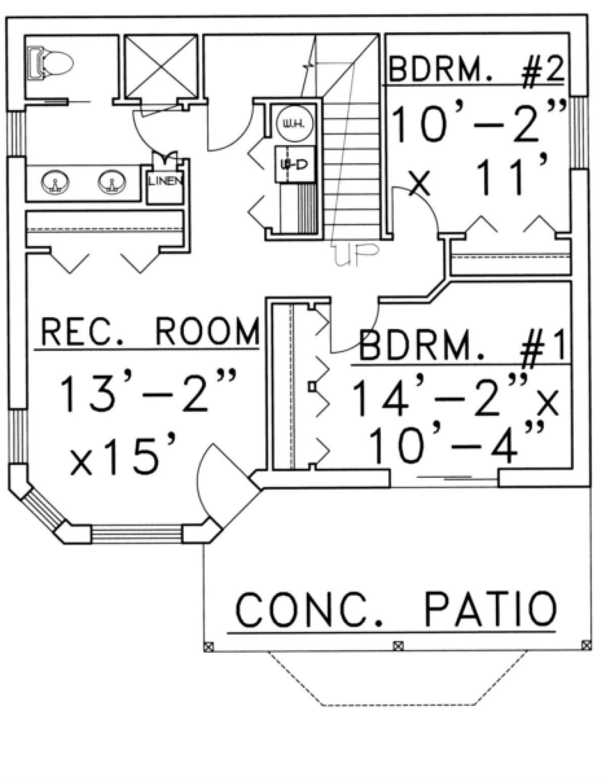 Basement Floor for House Plan #039-00173