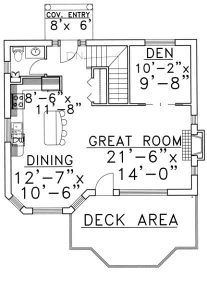 Main Floor for House Plan #039-00173