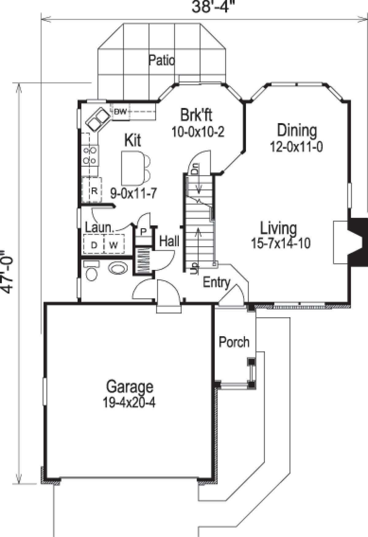 Floorplan 1 for House Plan #5633-00071
