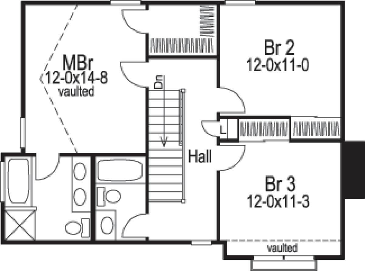 Floorplan 2 for House Plan #5633-00071