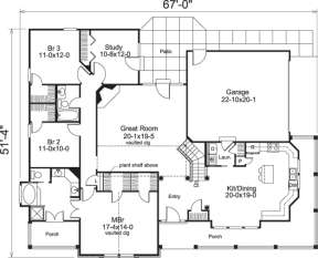 Floorplan 1 for House Plan #5633-00072