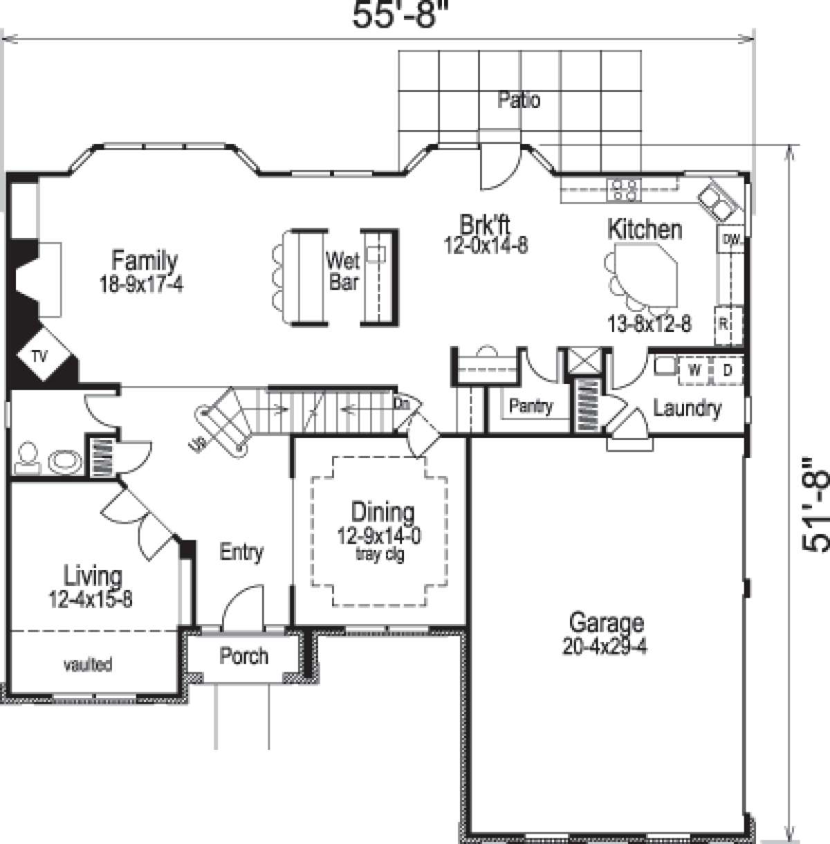 Floorplan 1 for House Plan #5633-00076