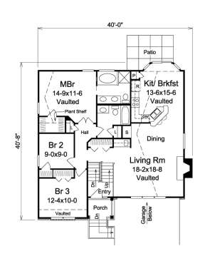 Floorplan 1 for House Plan #5633-00078