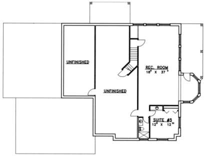 Basement Floor for House Plan #039-00174