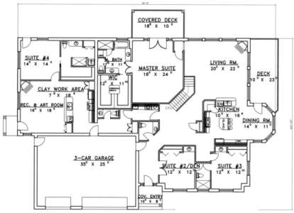 Main Floor for House Plan #039-00174