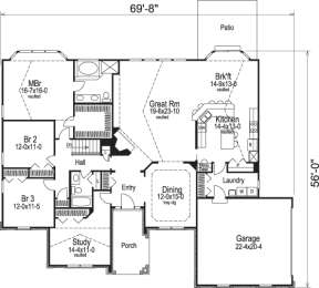 Floorplan 1 for House Plan #5633-00079