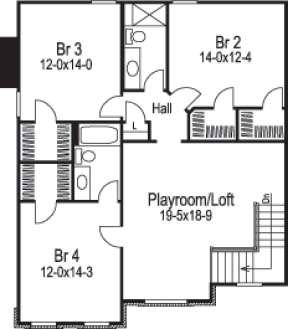 Floorplan 2 for House Plan #5633-00080
