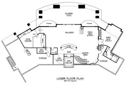 Basement Floor Plan for House Plan #5631-00001