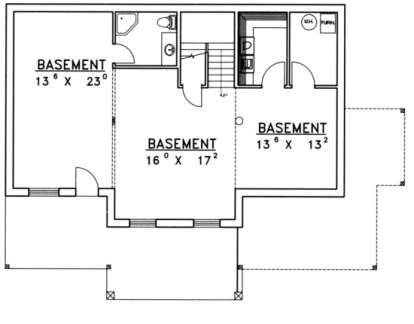 Basement Floor for House Plan #039-00175