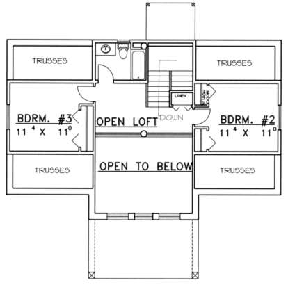 Second Floor for House Plan #039-00175