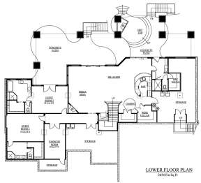 Basement Floor Plan for House Plan #5631-00009
