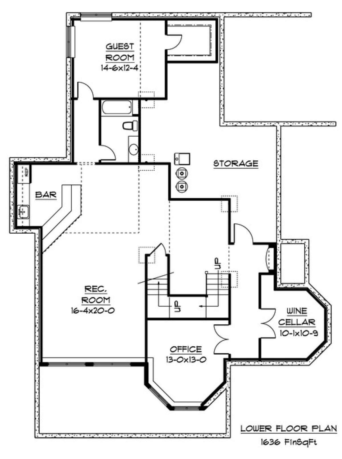 Basement Floor Plan for House Plan #5631-00015