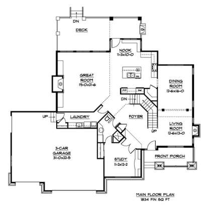 Floorplan 1 for House Plan #5631-00016