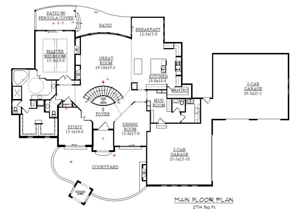 Floorplan 1 for House Plan #5631-00017