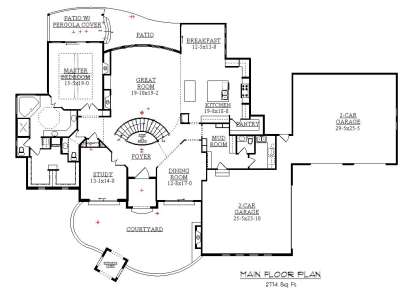 Floorplan 1 for House Plan #5631-00017